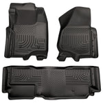 HUSKY BLACK FRONT & 2ND SEAT FLOOR LINERS 2011-2012  F-250 SD, 2011-2012  F-350 