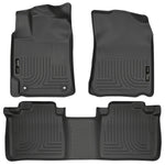 HUSKY BLACK FRONT & 2ND SEAT FLOOR LINERS 2012-2013 TOYOTA CAMRY