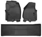 HUSKY BLACK FRONT & 2ND SEAT FLOOR LINERS 2012-2013 F-250 SD, 2012-2013 F-350 SD