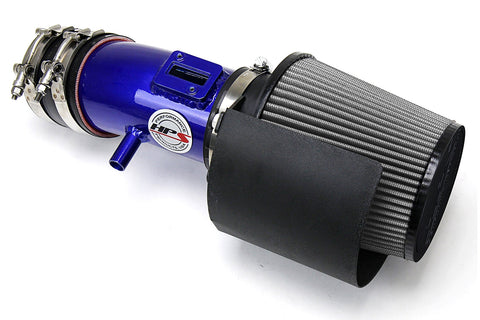 HPS Blue shortram air intake kit with heat shield fits 2009-2014 Nissan Maxima V6 3.5L. Increase horsepower, torque and improve throttle response. Bolt-on easy installation, no modification. NOT CARB Compliant.