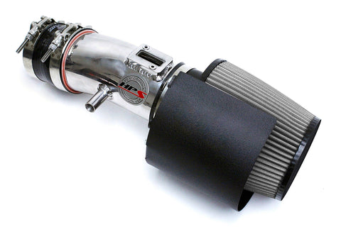 HPS Polish shortram air intake kit with heat shield fits 2009-2014 Nissan Maxima V6 3.5L. Increase horsepower, torque and improve throttle response. Bolt-on easy installation, no modification. NOT CARB Compliant.
