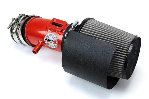 HPS Red shortram air intake kit with heat shield fits 2009-2014 Nissan Maxima V6 3.5L. Increase horsepower, torque and improve throttle response. Bolt-on easy installation, no modification. NOT CARB Compliant.