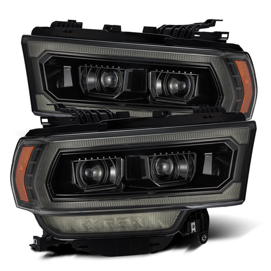 2019- 2021 Dodge Ram Projector Headlights Plank Style Design Alpha Black w/ Activation Light. Alpha Rex 880546