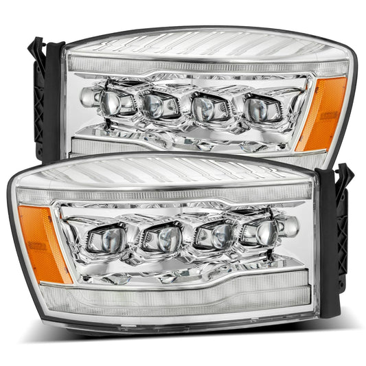 2006-2008 Dodge Ram NOVA-Series LED Projector Headlights Chrome Alpha-Rex  880537