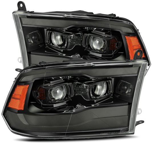 2010- 2018 Dodge Ram Projector Headlights Plank Style Design Alpha Black w/ Sequential Signal & DRL. Alpha Rex 880542