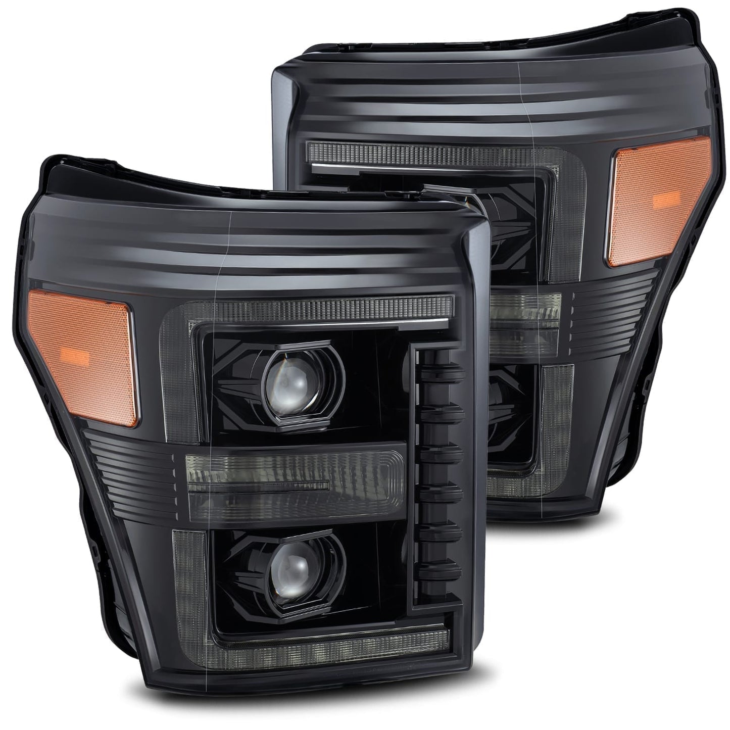 2011-2016 Ford Super Duty LUXX-Series LED Projector Headlights Alpha-Black Alpha-Rex  880143