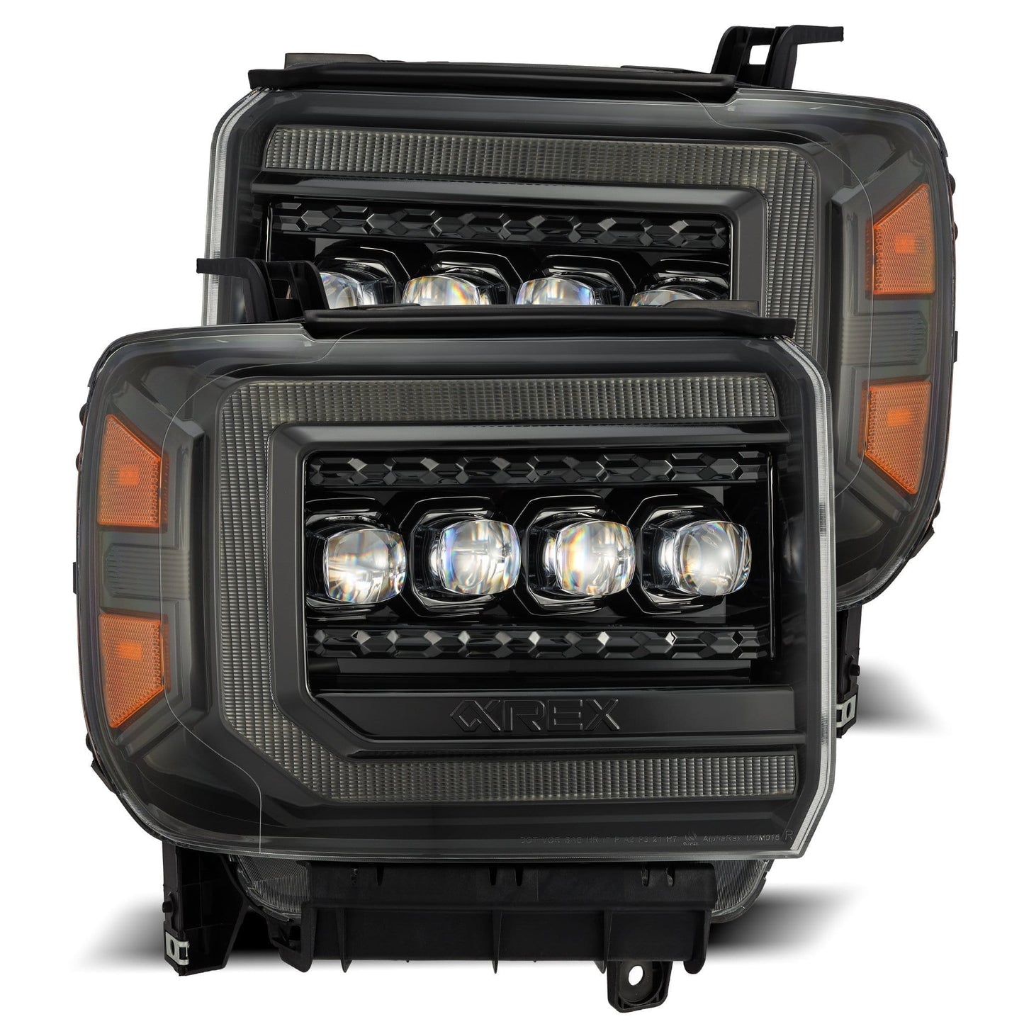 2014-2018 GMC Sierra NOVA-Series LED Projector Headlights Alpha-Black Alpha-Rex  880616