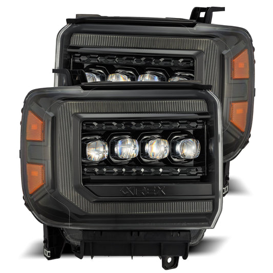 2014-2018 GMC Sierra NOVA-Series LED Projector Headlights Alpha-Black Alpha-Rex  880616