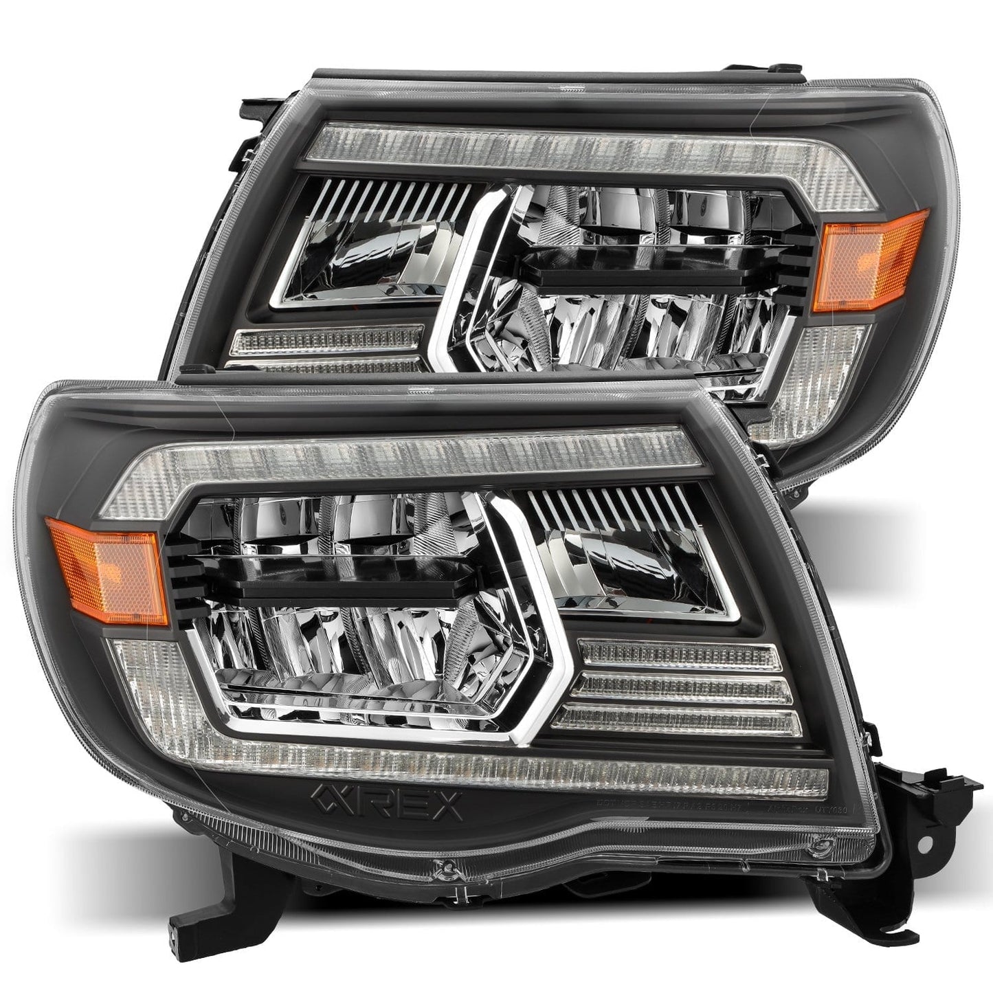 2005-2011 Toyota Tacoma LUXX-Series LED Crystal Headlights Black Alpha-Rex  880735