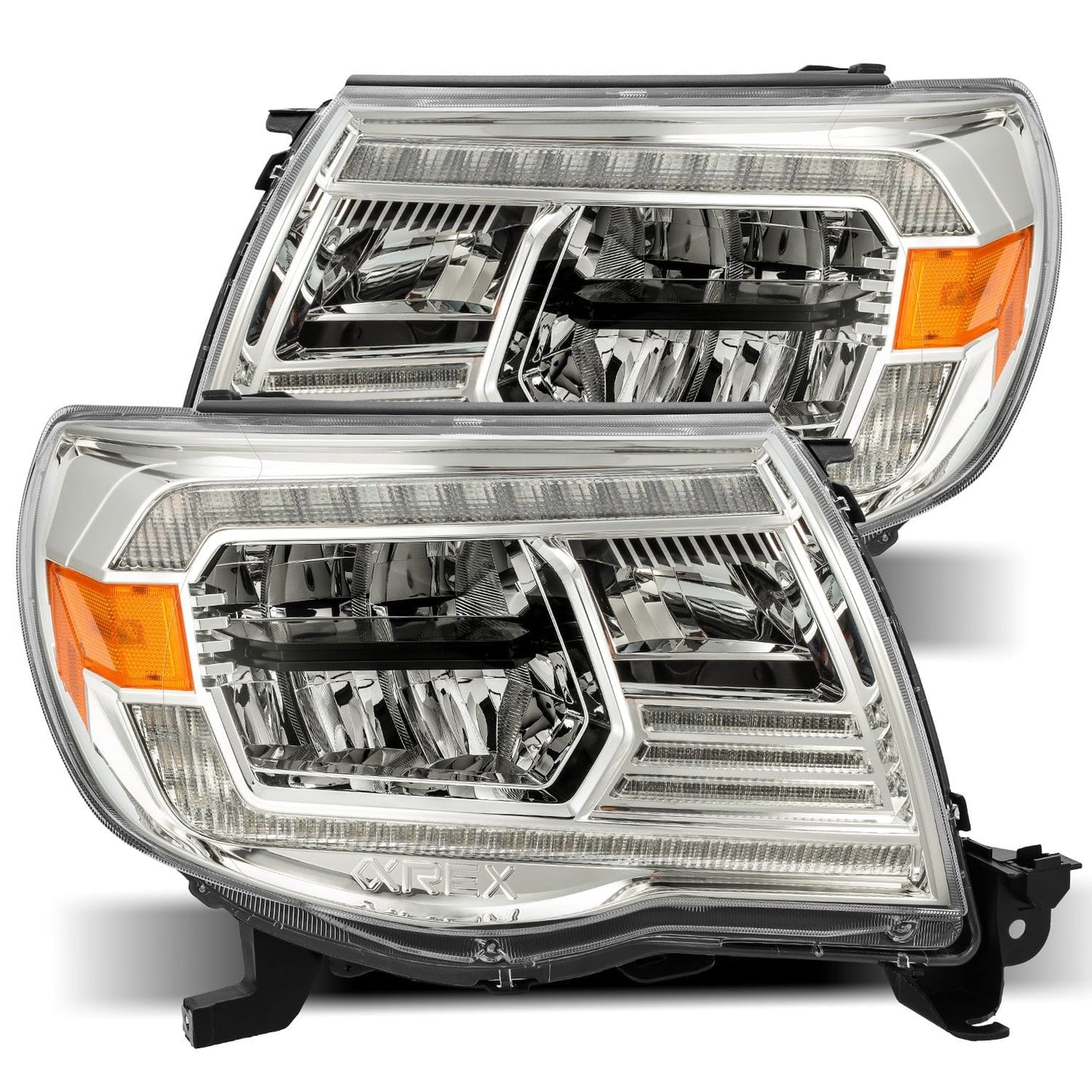 2005-2011 Toyota Tacoma LUXX-Series LED Crystal Headlights Chrome Alpha-Rex  880734