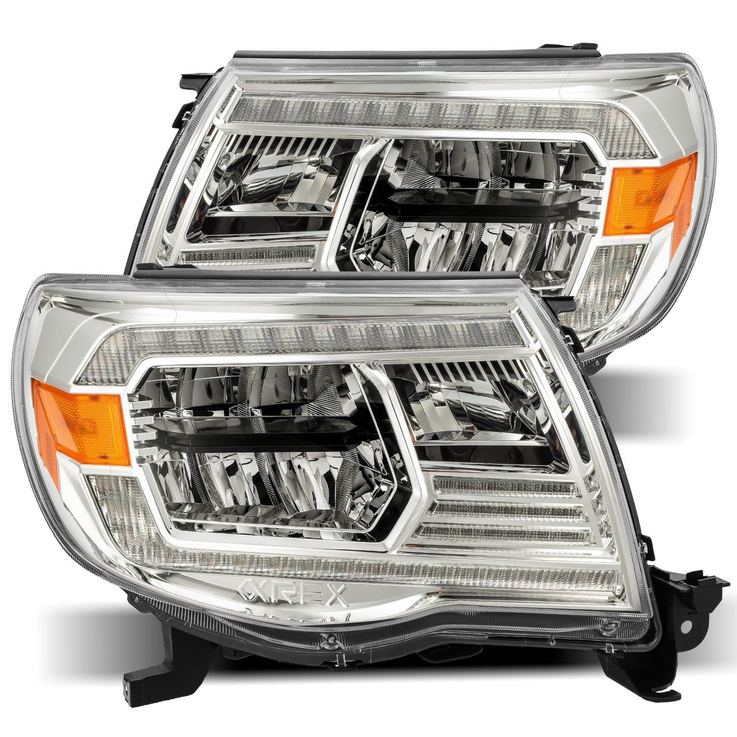 2005-2011 Toyota Tacoma LUXX-Series LED Crystal Headlights Chrome Alpha-Rex  880734