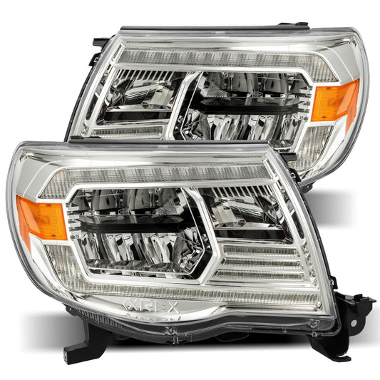 2005-2011 Toyota Tacoma LUXX-Series LED Crystal Headlights Chrome Alpha-Rex  880734