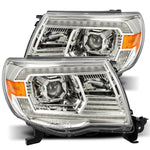 2005- 2011 Toyota Tacoma Projector Headlights Plank Style Design Chrome w/ DRL. Alpha Rex 880737