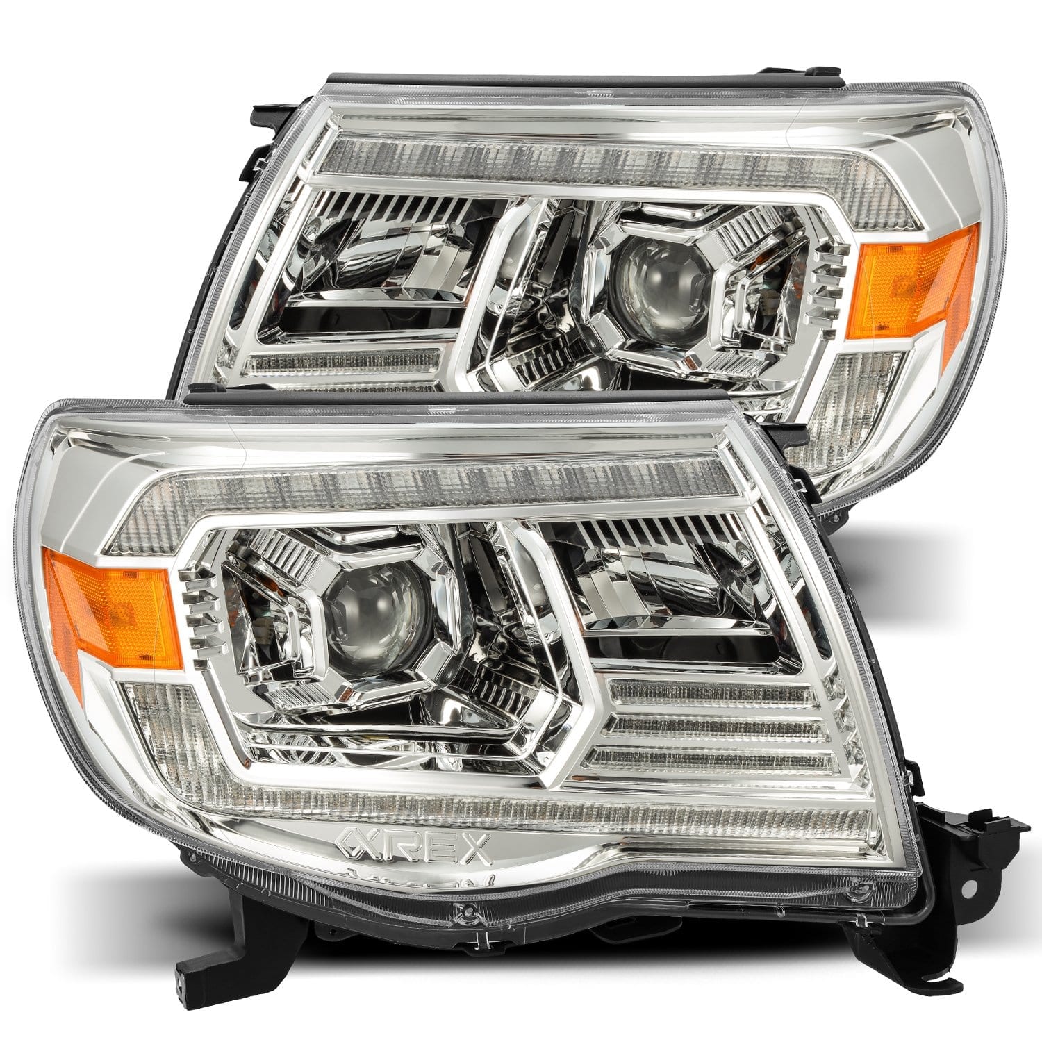 2005-2011 Toyota Tacoma LUXX-Series LED Projector Headlights Chrome Alpha-Rex  880740