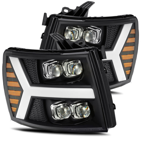 2007-2013 Chevrolet Silverado NOVA-Series LED Projector Headlights Black Alpha-Rex  880209