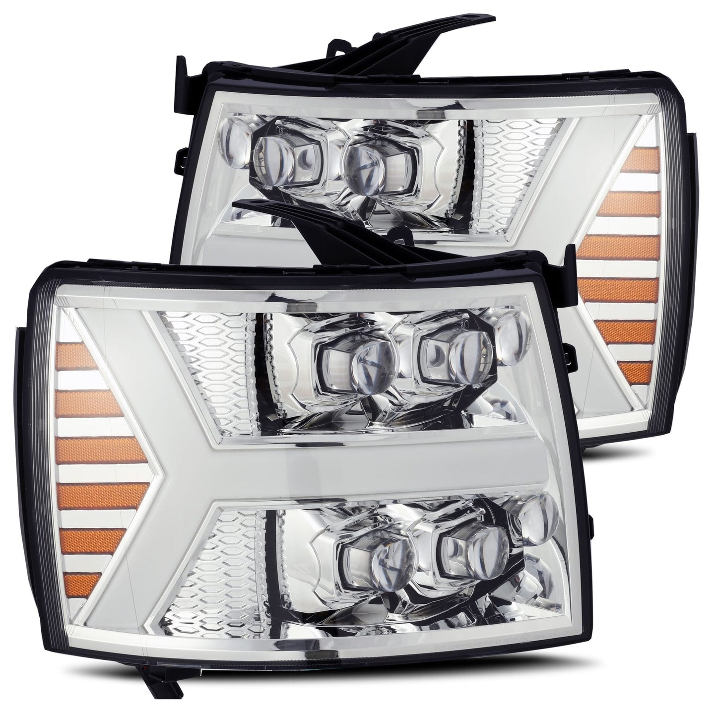 2007-2013 Chevrolet Silverado NOVA-Series LED Projector Headlights Chrome Alpha-Rex  880207
