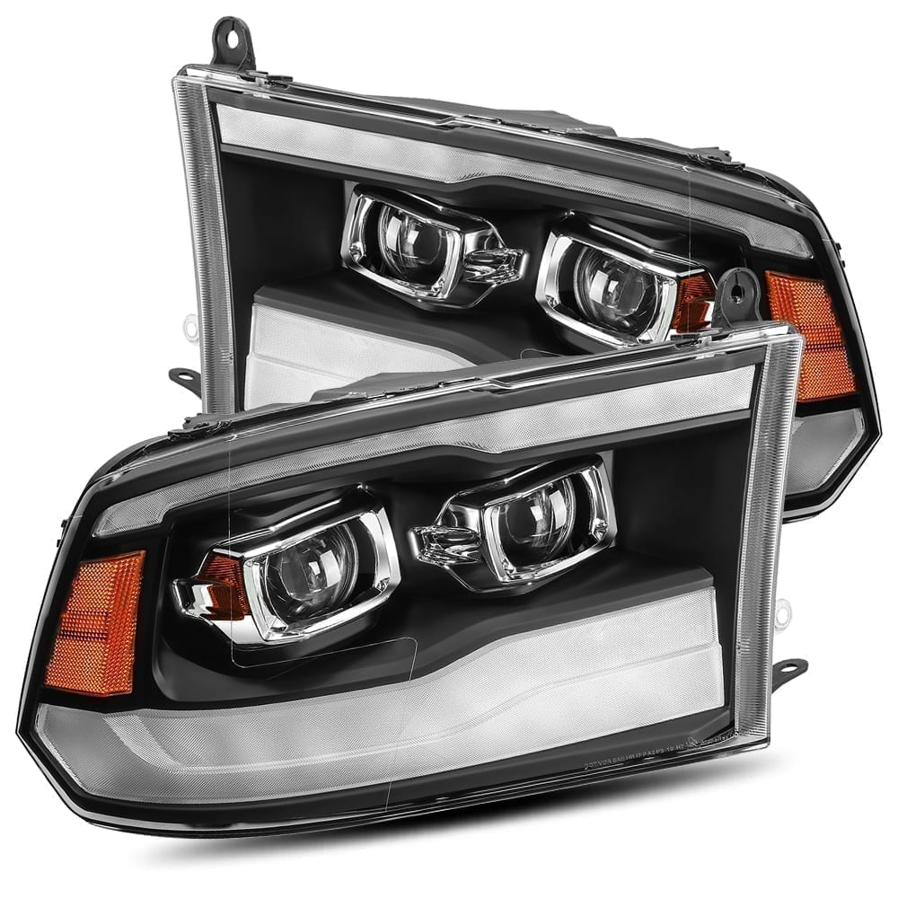 2009-2018 Ram Truck LUXX-Series LED Projector Headlights Black Alpha-Rex  880539