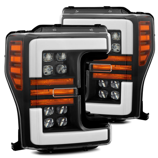 2017-2019 Ford Super Duty NOVA-Series LED Projector Headlights Black Alpha-Rex  880102