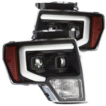 2009-2014 Ford F20150 LUXX-Series LED Projector Headlights Black  Alpha-Rex   880179