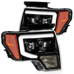 2009-2014 Ford F20150 LUXX-Series LED Projector Headlights Jet Black Alpha-Rex  880177