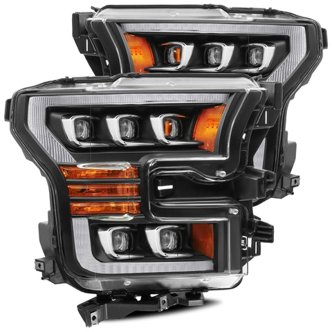 2015-2017 Ford F20150 / 2017-20 F20150 Raptor NOVA-Series LED Projector Headlights Black Alpha-Rex  880152