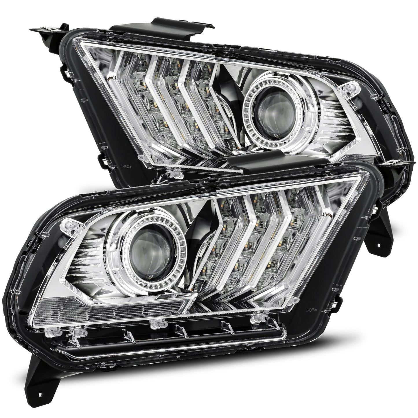 2007-2013 Chevrolet Silverado LUXX-Series LED Projector Headlights Jet Black Alpha-Rex  880223