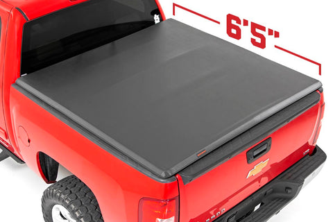 Bed Cover | Soft Fold | 6'7" Bed | Chevy 1500 & Chevrolet Silverado/GMC Sierra 2500HD/3500HD | 2007-2013
