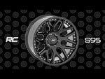 Rough Country 95 Series Wheel | Machined One-Piece | Gloss Black | 22x10 | 8x180 | -19mm | 2011-2019