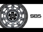 Rough Country 85 Series Wheel | Simulated Beadlock | Gunmetal Gray/Black | 17x9 | 6x5.5 | -12mm | 2002-2006