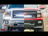 LED Light | Behind Grille Mount | 30" Chrome Single Row | Chevrolet Silverado/GMC Sierra 1500 | 2014-2018