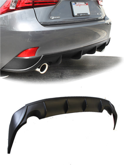 2014-2016 Lexus IS250, IS350 - STILLEN Rear Diffuser [Matte Black] - KB31002MB