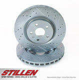 STILLEN Rear Cross Drilled & Slotted 1-Piece Sport Rotors - w/Standard Calipers 