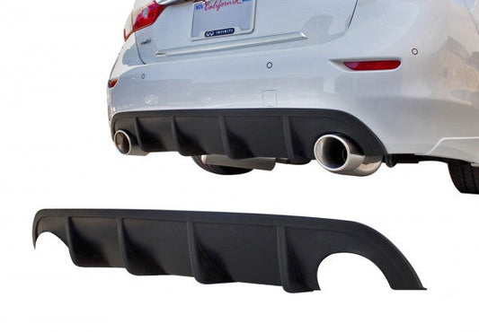2014-17 Infiniti Q50 Rear Diffuser [Matte Black] - KB11222MB